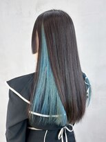 アルバム 銀座(ALBUM GINZA) デザインカラーロング韓国ヘア顔周りレイヤー_ba559853