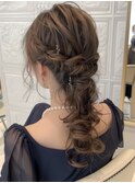 ヘアアレンジ/顔まわりカット/ヘアセット/韓国アレンジ