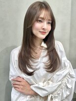 ナナローネス 渋谷(nana loness)&nbsp;レイヤーカット　オリーブベージュ　くすみベージュ　グレージュ