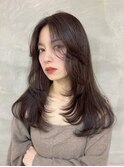 小顔ロングレイヤーバタフライレイヤー顔まわりレイヤー