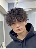 ツイストシャドウパーマ×ラウンドマッシュ