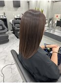 レイヤーカット顔まわりストレートロングレイヤー