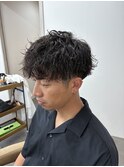 ニュアンスツイストショート×刈り上げメンズパーマ