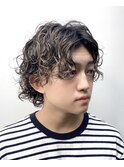 セクシーワイルドメンズパーマソフトウルフスタイル【林京平】
