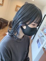 if&nbsp;ブルーブラック×ブルー×イヤリングカラー