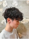 マッシュ ツイストスパイラル 波巻 パーマ センターパート