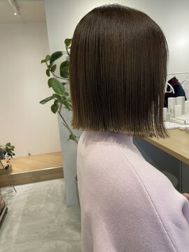 ケースタイルシェノン(K-STYLE CHAINON) 切りっぱなしボブ×オリーブグレージュ