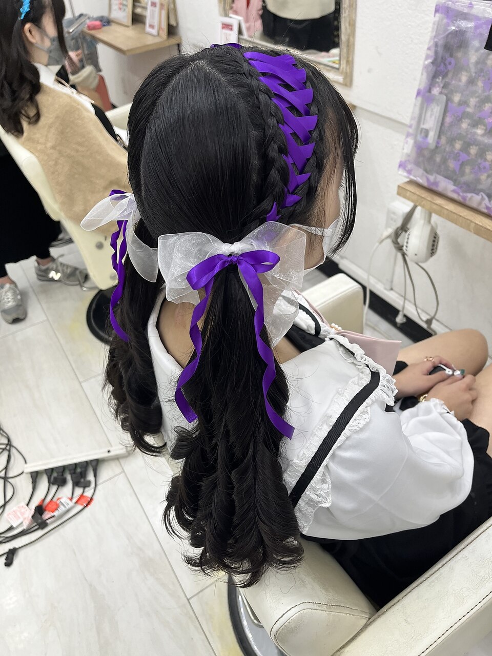Amazon.co.jp: 量産型ヘアメ ウィッグ ライトブラウン×パープル
