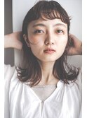 ブランジュ  耳かけ ルーズ 無造作 セミディ ベージュカラー