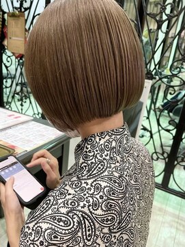 マイ ヘア デザイン 岡崎(MY hair design) 前髪/マチルダボブ/ピンクベージュ/インナーグレージュ/岡崎