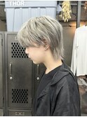 【GEEKS渋谷】シルバー/マッシュウルフ/シール/2wayバング