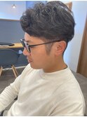 メンズ2ブロックパーマ
