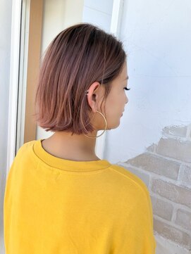 コジック ヘアアンドアイ(Cogic hair & eye) 大人可愛い切りっぱなしぱつっとレイヤーボブ ピレンジカラー