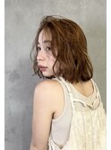 イエローベージュのナチュラルパーマ