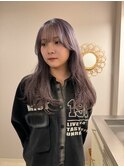 ケアブリーチラベンダーグレージュカラーレイヤーカット韓国ヘア