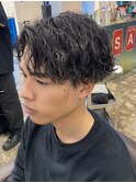 ツイスパアップバングショート