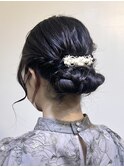 【Lilly渋谷】#ヘアセット#ヘアアレンジ#編み込み#シニヨン