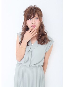 ヘアーズ ベリー 新金岡店(hairs BERRY) 波ウェーブ×ハーフアップアレンジ