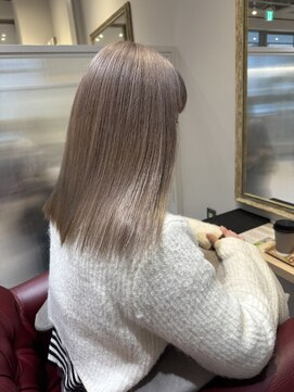 マルフェ 天王寺(marfe) ミルクティーベージュハイトーンケアブリーチ透明感カラー