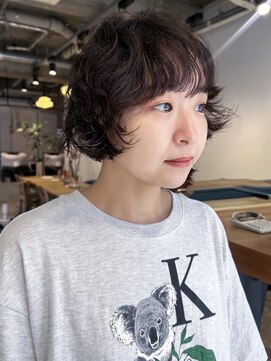 ダンボ(DUMBO) 【sayaca】ボブパーマニュアンスパーマウルフパーマウェーブヘア