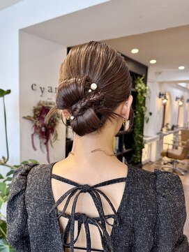 シアン ヘア デザイン(cyan hair design) 【cyan】タイトシニヨンスタイル
