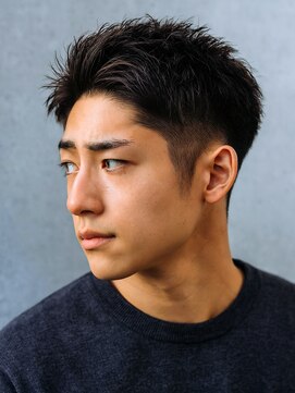 ルシードスタイルサワ(LUCIDO STYLE sawa) ダークブラウンのスパイキーショート×ワイルドパーマ