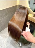 黒髪クラゲヘアー/オリーブグレー/小顔ココアベージュ
