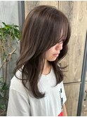 ハイライトバレイヤージュダブルカラーケアブリーチ20代30代