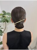 シンプル シニヨン ヘアセット ヘアメイク 表参道 渋谷 原宿