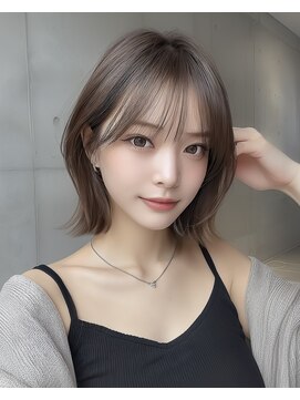 ヴェイン 渋谷(vain) くびれるレイヤーボブが今っぽい！明るめブラウンで垢抜け！