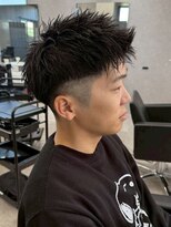 ニアウ 新宿(Niau)&nbsp;MEN’S/リバースセンターパート/ニュアンスパーマ/新宿
