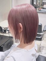 ベモ(NVEMO)&nbsp;ピンクベージュボブハイトーンボブミルクティーボブケアブリーチ