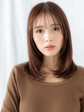 ドクターズ サロン ラブ(Dr's Salon LAB) シースルーバングモカブラウン艶感ストレートl古河20代30代40代