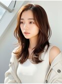 夏カラー×韓国風レイヤー/ブリーチなし艶カラー