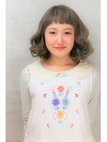 アヴァンティ ヘアーアンドスパ(avanti hair&spa)&nbsp;プラチナモーブの切りっぱなしボブ