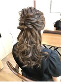 結婚式ハーフアップアレンジ【ヘアセット 立川/立川南口】