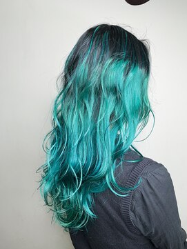 ワット 新宿店 ☆ターコイズ×バレイヤージュ☆【担当DAIKI】