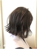 切りっぱなしボブ×アッシュブラウン