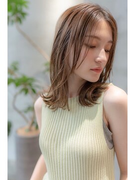 オースティン 登戸向ケ丘遊園(AUSTIN) 大人かわいい前髪セシルカットココアブラウンフリンジウェーブ