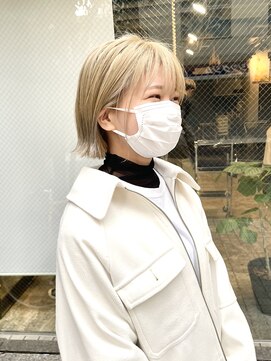 ノブレス(NOBLESSE) 外ハネボブ/ブロンドカラー/nagata