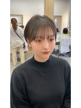 サンド 表参道(sand) ナチュラルショートボブ20代30代40代イヤリングカラー大人可愛い