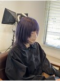 シルバーパープル×ウルフカット