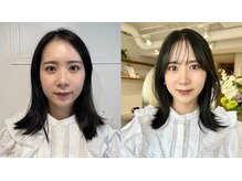 似合わせ小顔カットを実感！Before → After♪あなたのタイプに合わせた似合うを作ります！[池袋/目白]