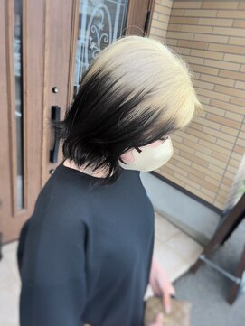 フリーダム 宇部駅前通り店(freedom) エンドカラー　White Black