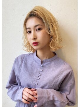 ヒルズヘッドスパサロン(hill's head spa salon) 【hill's】杉山 ハイトーン切りっぱなしボブ