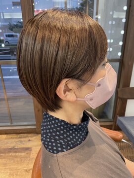 サンタフェ 岐阜島店(Santa'Fe) Santa'Fe式脱白髪染め白髪ぼかしカラー/ショート