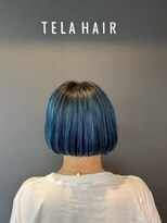 テーラヘアー 鎌取店(TELA HAIR)&nbsp;ミニボブ×ブルー