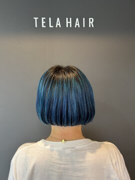 テーラヘアー 鎌取店(TELA HAIR) ミニボブ×ブルー