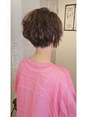 無造作ショートボブパーマ