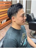 刈り上げショート ビジネススタイル アップバング 束感